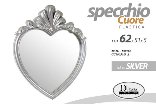 Specchio cuore parete - specchio, muro