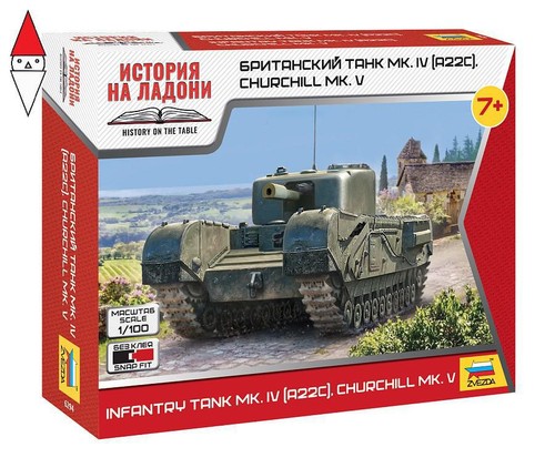 100 zvezda churchill tank - 1/100,