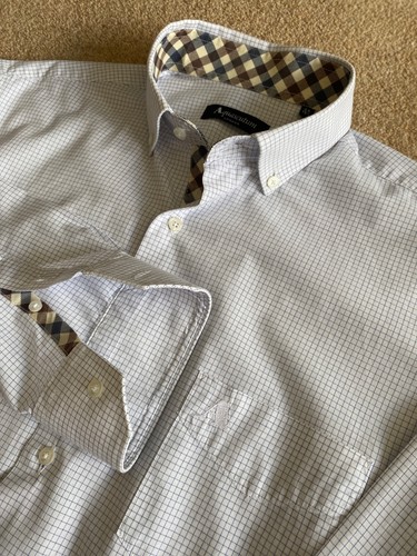 Camicia aquascutum blu check - camicia,