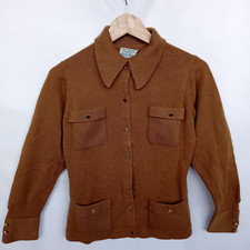 Cardigan Ballantyne 100% Cashmere colore marrone taglia S da donna