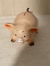 Vintage Ledra Porcellino Salvadanaio in gomma Ledraplastic Pig Money Bank.Anni60