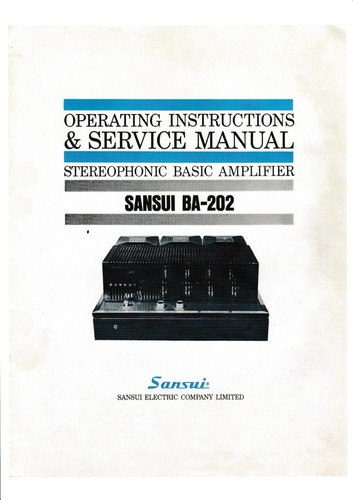 Manuale servizio per sansui - di,