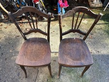 Coppia Sedie Antiche Incise