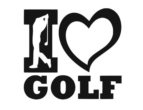 Adesivo love golf auto - i,