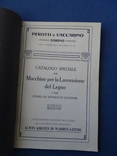  PERROTTI E VACCARINO-CATALOGO SPECIALE MACCHINE LAVORAZIONE LEGNO-TORINO '900