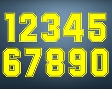 NUMERI PER MAGLIA CALCIO ANNI 90 OUTLINE MATCH WORN ISSUED SHIRT JERSEY GIALLO