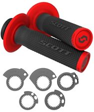MANOPOLE MOTO SCOTT CROSS ENDURO NERO ROSSO  SX II LOCK ON CON CAM ACCELERATORE