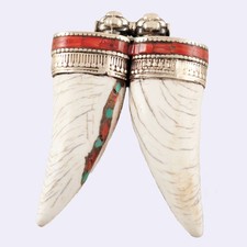 Pendente in conchiglia fossile