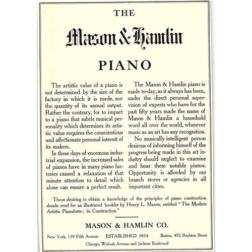 The mason hamlin co - mason, piano