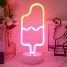 Targa Neon Con Base Di