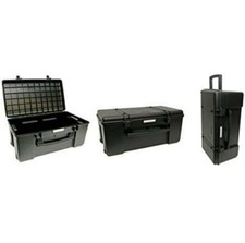 Baule Con Trolley Borsone Valigia Militare Nero Softair Airsoft Ruote Nautica