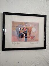 PROFERIO GROSSI PITTORE ITALIANO ENIGMA SPAZIALE ASTRATTO FOTOLITOGRAFIA FIRMATO