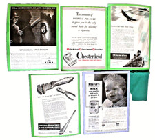 5 PUBBLICITA' AMERICANE TRATTE DA RIVISTA ANNI '40