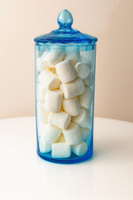 Barattolo in Vetro Celeste con Coperchio – Stile Retrò Chic