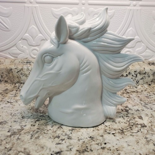 Statua busto ceramica cavallo
