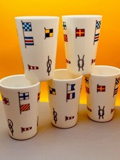 coll.pubblicitario   “BANDIERE NAUTICHE " bicchieri  in melanina ..vintage