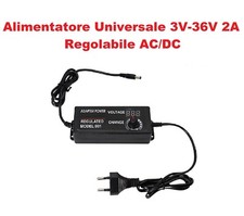 Alimentatore Universale 3V-36V 2A Adattatore Di Alimentazione Regolabile AC/DC