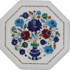 Tavolino In Marmo Da 12" Con