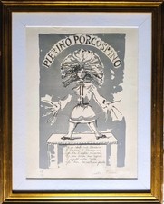 Litografia Giosetta Fioroni Pierino Porcospino firma edizione limitata + Cornice