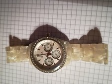 FOSSIL OROLOGIO donna, ES2790 cinturino avorio madreperlato in resina lunetta
