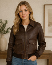 Bomber donna pelle di agnello