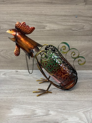 Scultura gallo metallo - in,