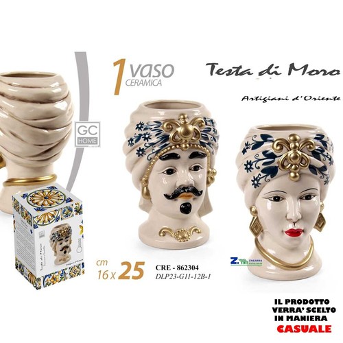 Vaso testa moro - vaso,