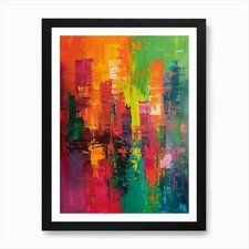 Stampa su tela città luminosa