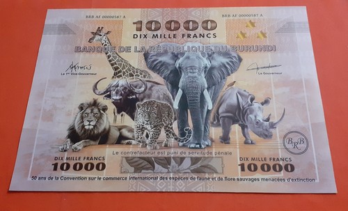 Banconota 10000 francs burundi - 10000,