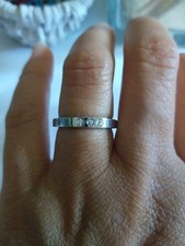 Anello con 3 brillanti in acciaio stainless steel marca Morellato