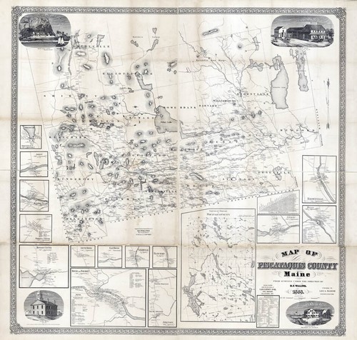1858 map piscataquis county - of,