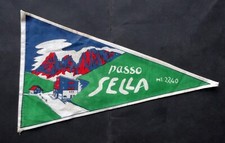 bandierina- pennant PASSO SELLA 2240 mt. Vespa lambretta auto - 60/70s stoffa