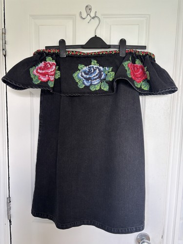 Asos abito bardot nero denim - asos,