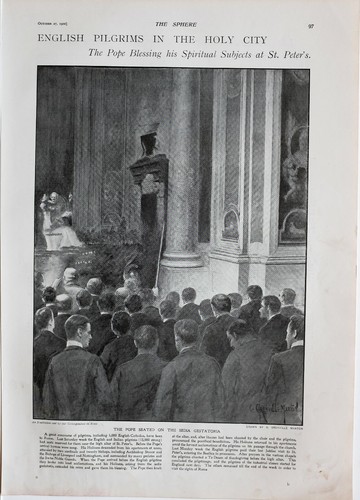 1900 stampa inglese pellegrini - stampa,