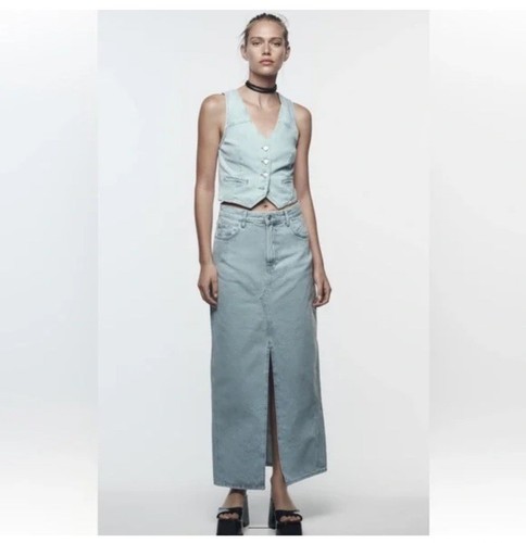 Gonna midi denim - , spacco