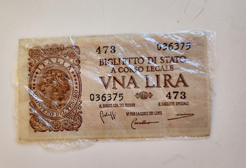 Banconota una lira - banconota,