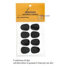 SALVABOCCHINO IN GOMMA NERO by 3M  0,5mm 8pz PER SAX ALTO SALVA BECCO SASSOFONO