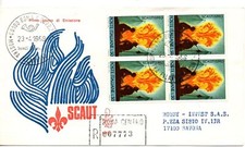 1968 FDC VENETIA N. 267/IT ITALIA SCAUT QUARTINA MF60356