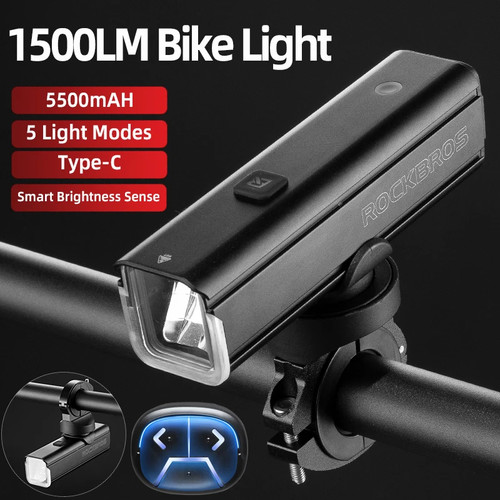Rockbros 1500lm luce bici - 1500lm,