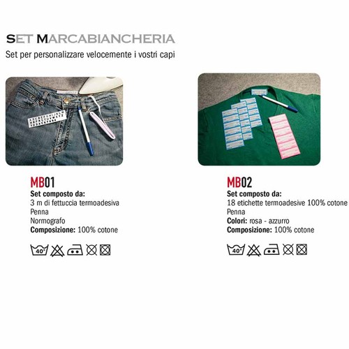 Set etichetta termoadesiva - set,