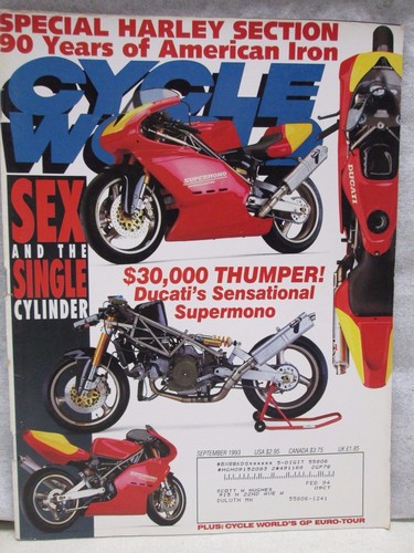 Cycle world magazine september - cycle,