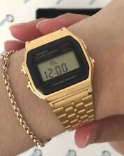 Orologio CASIO Da Uomo Donna VINTAGE digitale ORO crono alarm ORIGINALE Garanzia