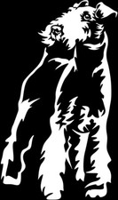 Adesivo Fox Terrier - adesivo auto Fox Terrier - adesivo Fox Terrier #34-W