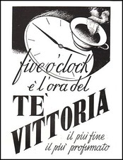 PUBBLICITA' 1953 TE' VITTORIA CEYLON TAZZA FUMANTE FINE PROFUMATO BAR CAFFE'