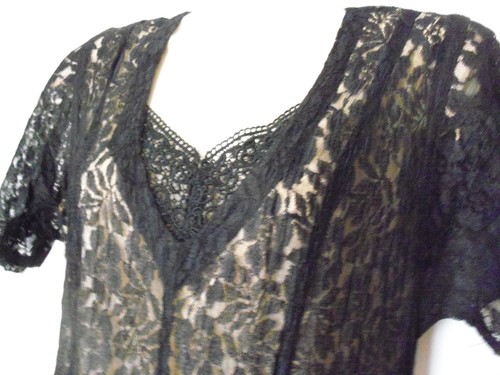 Abito lungo nero - , pizzo