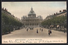 CPA Saint-Étienne, La Place de l´Hôtel-de-Ville 1905 