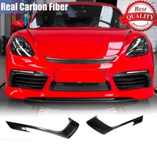 Divisori coperchio alette sfiato aria in fibra di carbonio per Porsche 718 Boxster Cayman 16-19