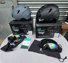COPPIA DI CASCO DA NEVE Odoland con OCCHIALI DA  Sci, Casco Snowboard Taglia S