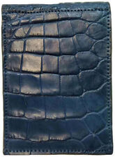 Portafoglio in vera Pelle di Coccodrillo (Blu)