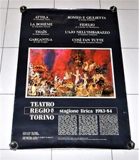 Manifesto EMANUELE LUZZATI Gargantua - Teatro Regio Torino 1983 Poster 68x100